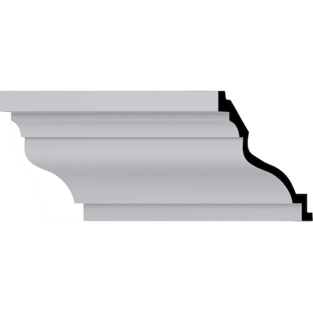 Ekena Millwork 10 5/8"H x 12 5/8"P x 16 1/8"F x 94 1/2"L Large Milton Smooth Crown Moulding MLD10X12X16MI